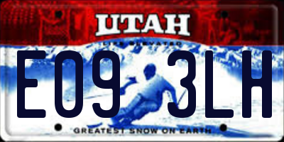 UT license plate E093LH