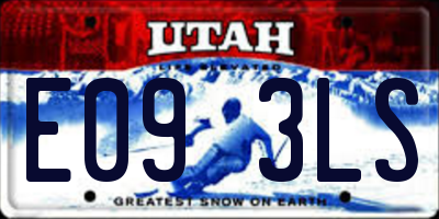 UT license plate E093LS