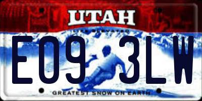 UT license plate E093LW