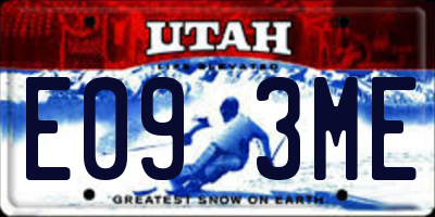UT license plate E093ME