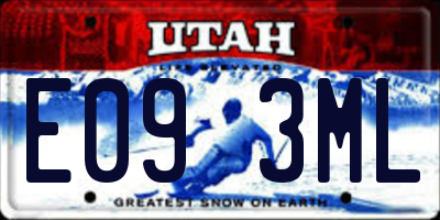 UT license plate E093ML