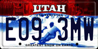 UT license plate E093MW