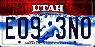 UT license plate E093NO
