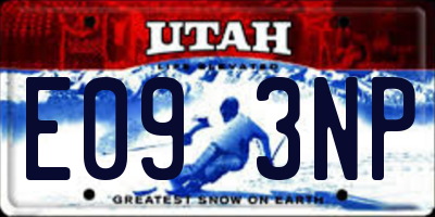 UT license plate E093NP