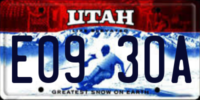 UT license plate E093OA