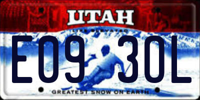 UT license plate E093OL