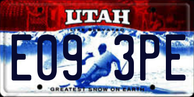 UT license plate E093PE