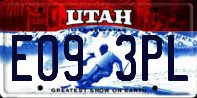 UT license plate E093PL