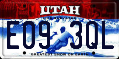 UT license plate E093QL