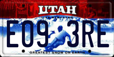 UT license plate E093RE