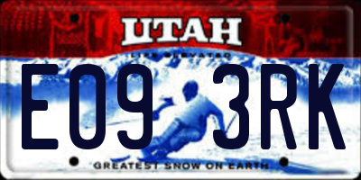 UT license plate E093RK