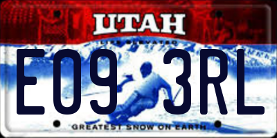 UT license plate E093RL