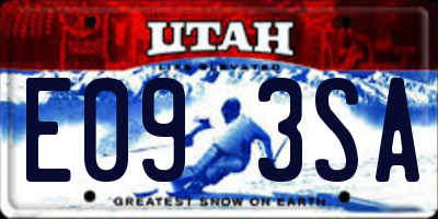 UT license plate E093SA