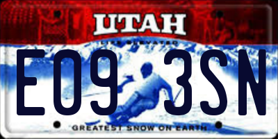 UT license plate E093SN