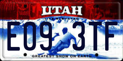 UT license plate E093TF
