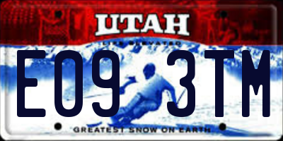 UT license plate E093TM