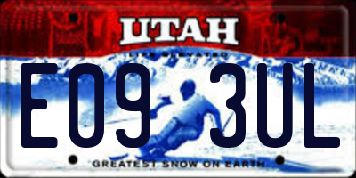 UT license plate E093UL