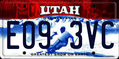 UT license plate E093VC