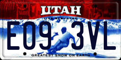 UT license plate E093VL