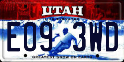 UT license plate E093WD