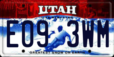 UT license plate E093WM