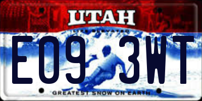 UT license plate E093WT