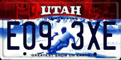 UT license plate E093XE