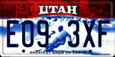 UT license plate E093XF