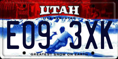 UT license plate E093XK