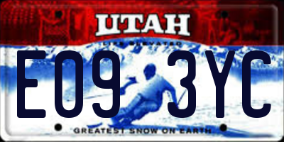 UT license plate E093YC