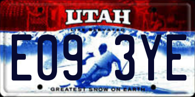 UT license plate E093YE