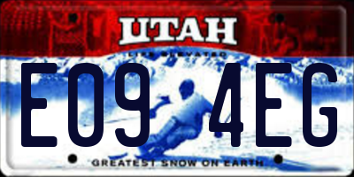 UT license plate E094EG