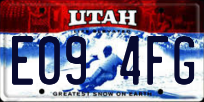 UT license plate E094FG