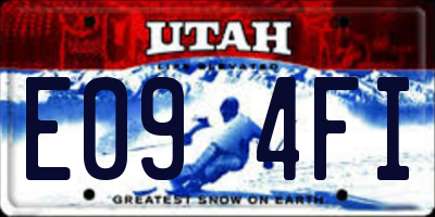UT license plate E094FI