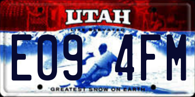 UT license plate E094FM