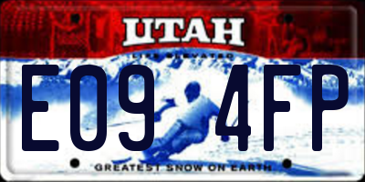 UT license plate E094FP