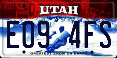 UT license plate E094FS