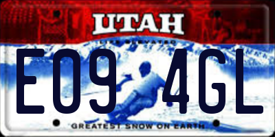 UT license plate E094GL