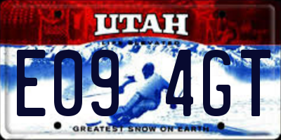 UT license plate E094GT