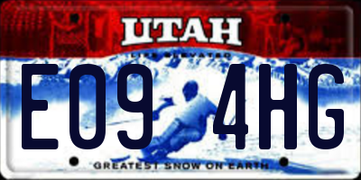 UT license plate E094HG