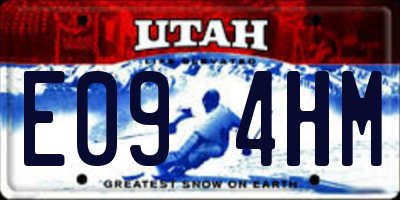 UT license plate E094HM