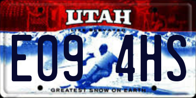 UT license plate E094HS