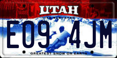 UT license plate E094JM