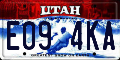 UT license plate E094KA