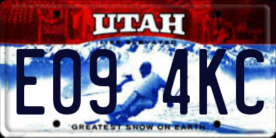UT license plate E094KC