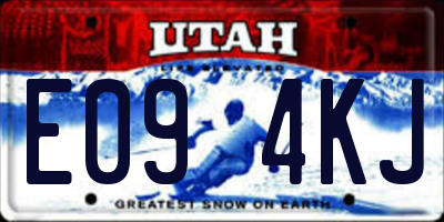 UT license plate E094KJ