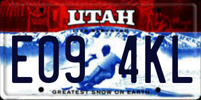 UT license plate E094KL