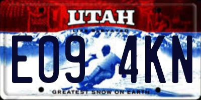 UT license plate E094KN