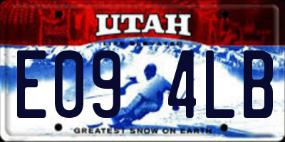 UT license plate E094LB