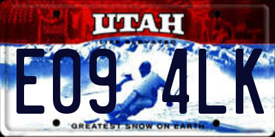 UT license plate E094LK
